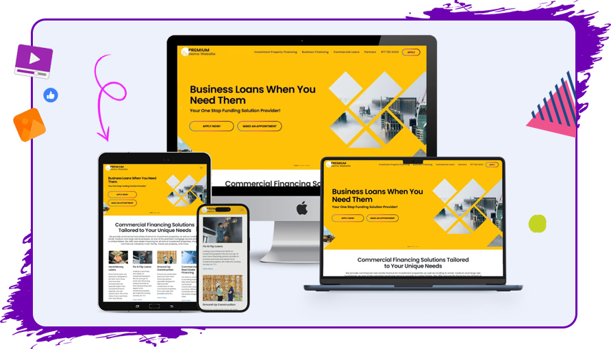 Sample commercial website image