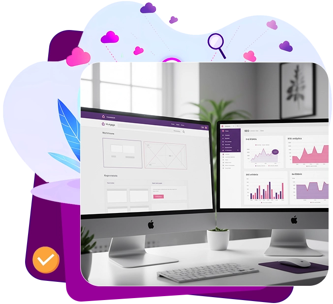 Custom mortgage website layout and SEO analytics