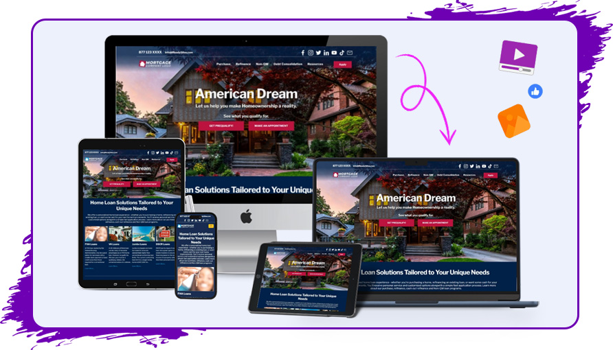 Sample residential website template image